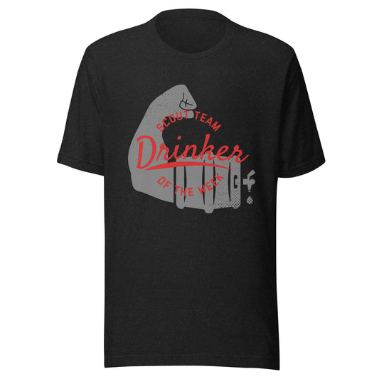 Scout Team Drinker of the Week (Black with Red Script)